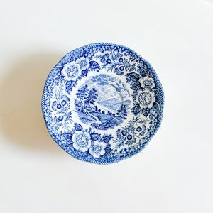 Set of 4 Lochs of Scotland Blue Transferware Saucers 💙